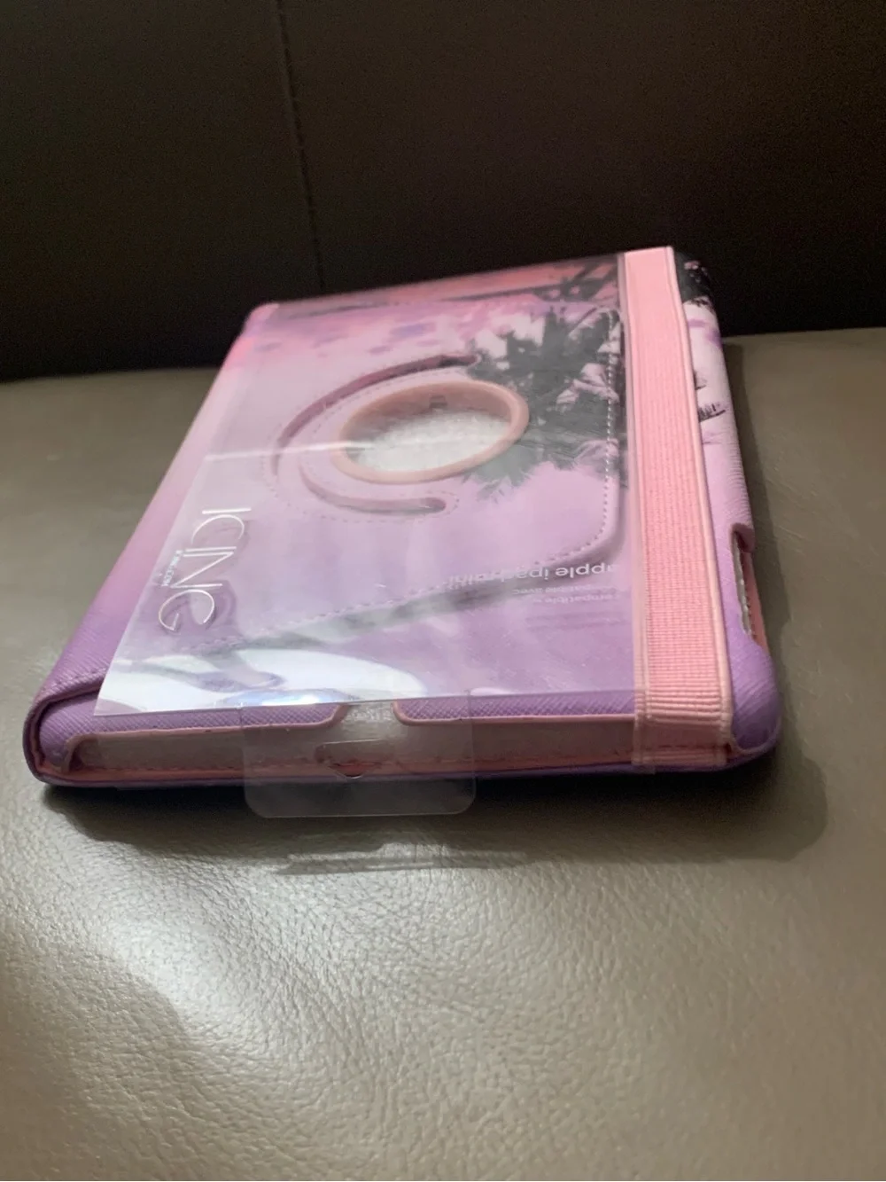 Apple IPad Mini Pink & Purple Palm Sunset Rotating Tablet Case